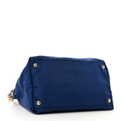 Prada Tessuto Nylon Saffiano Tote Bluette 4 of 9
