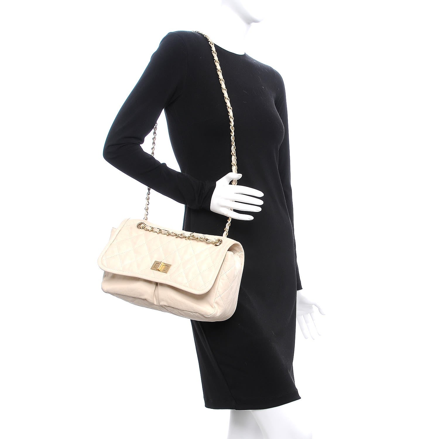 Chanel Calfskin Quilted Natural Beauty Flap Dark White 3 of 15