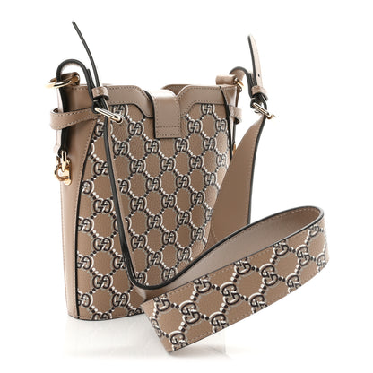 Gucci GG Shadow Monogram Mini Bucket Bag Beige 3 of 10