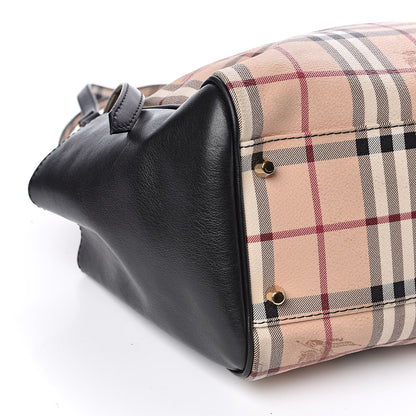 Burberry Haymarket Check Small Canterbury Tote Black 9 of 10