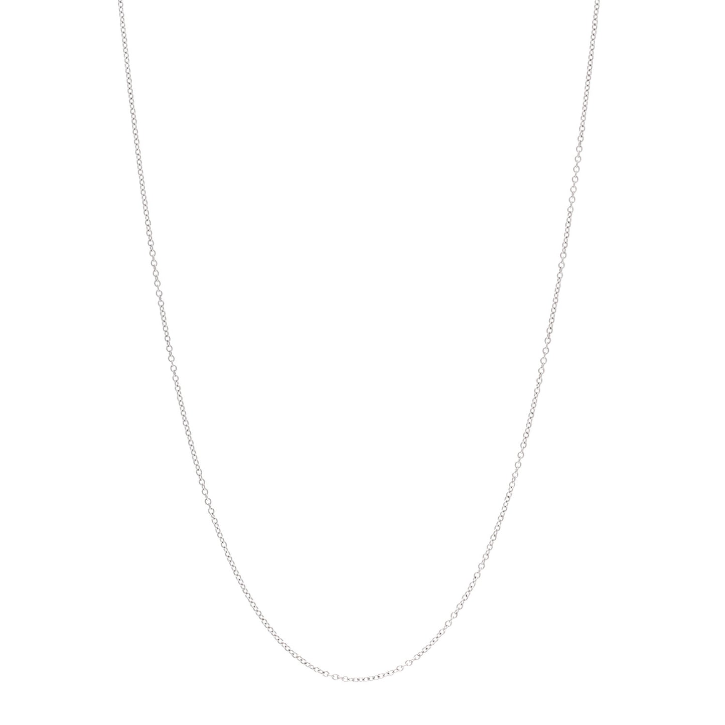 18K White Gold Chain Necklace 18"