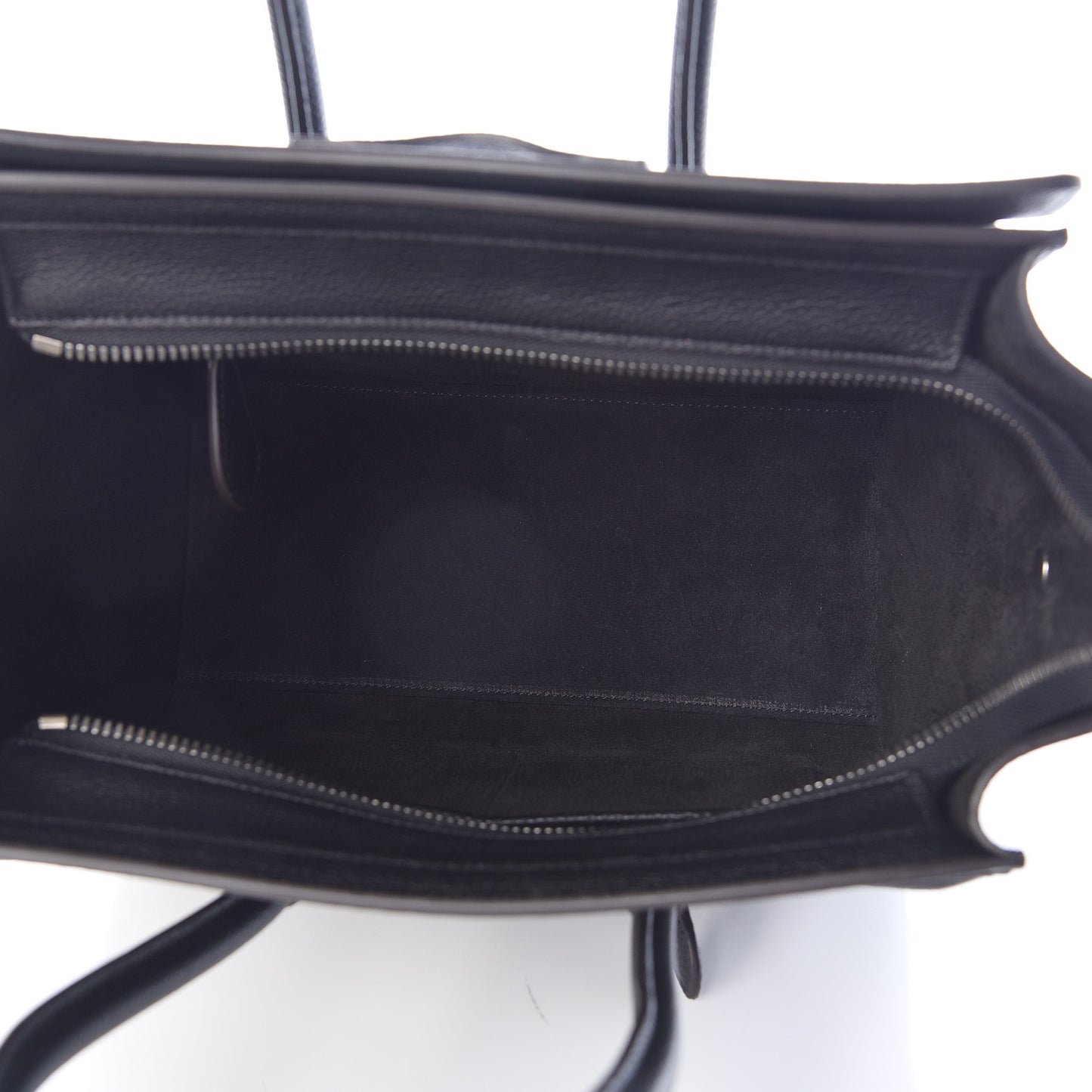 Drummed Calfskin Micro Luggage Black