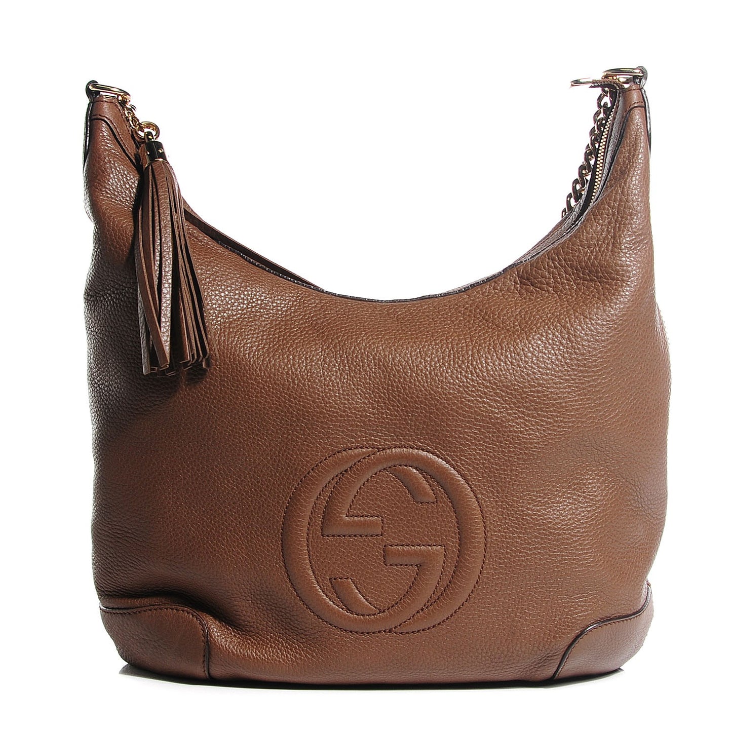 Cellarius Calfskin Medium Soho Chain Hobo Acero