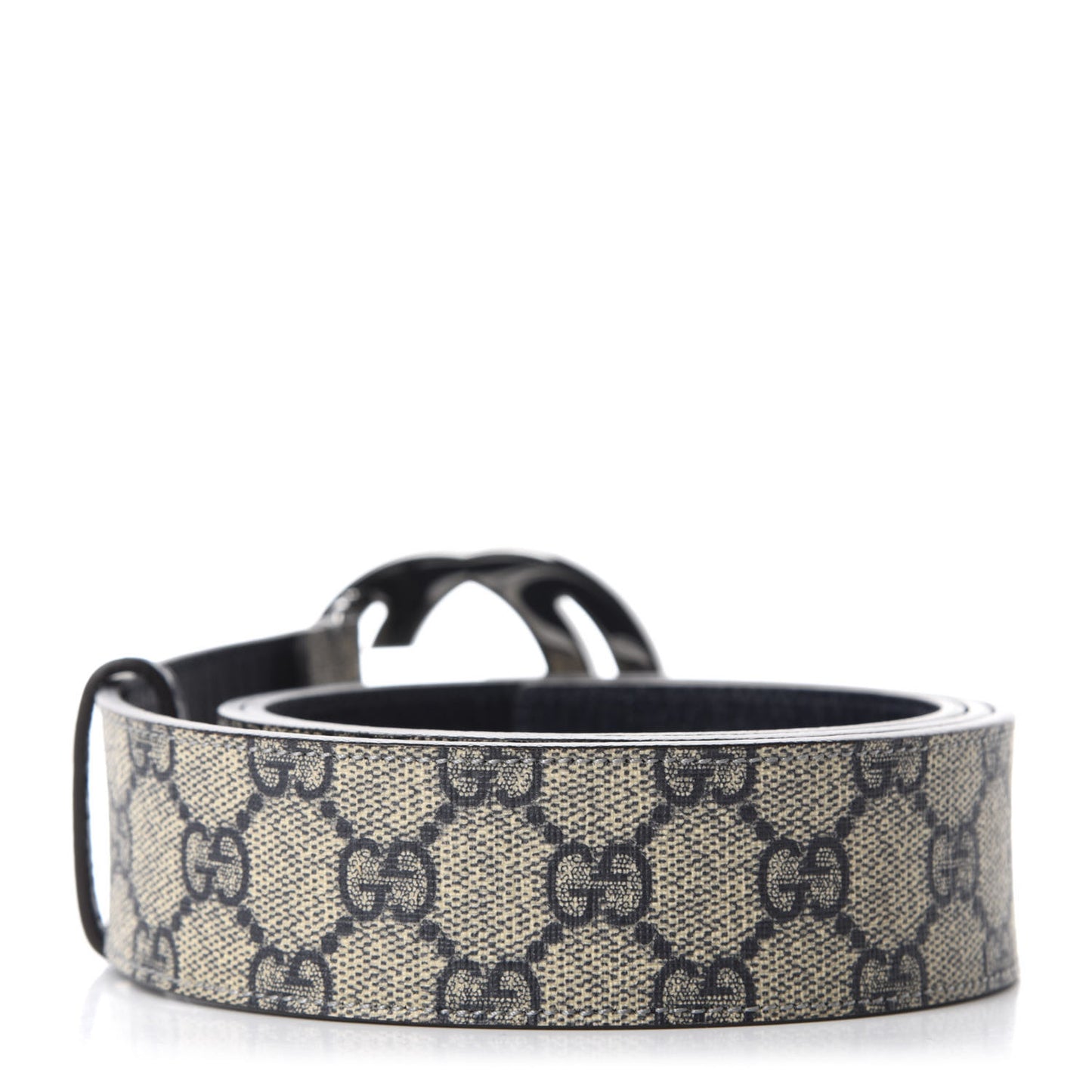 GG Supreme Monogram Interlocking G Belt 100 40 Navy