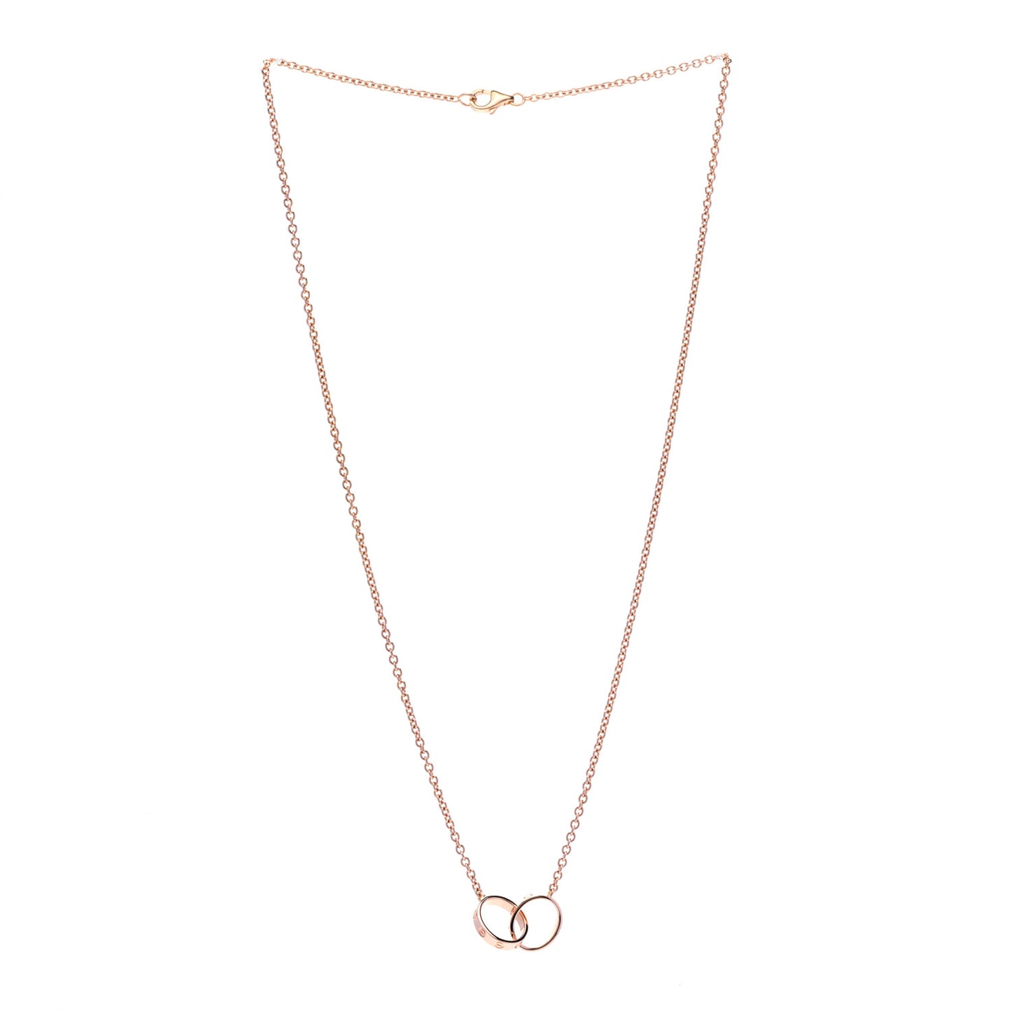18K Pink Gold Interlocking LOVE Necklace