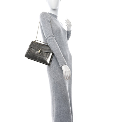 Bulgari Metallic Calfskin Serpenti Forever Crossbody Bag Silver 2 of 11