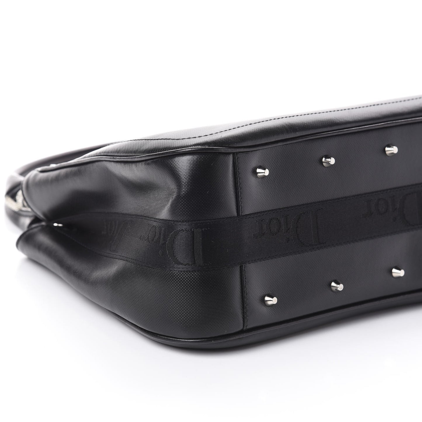 Coated Canvas Crystal Hardcore Shoulder Bag Black