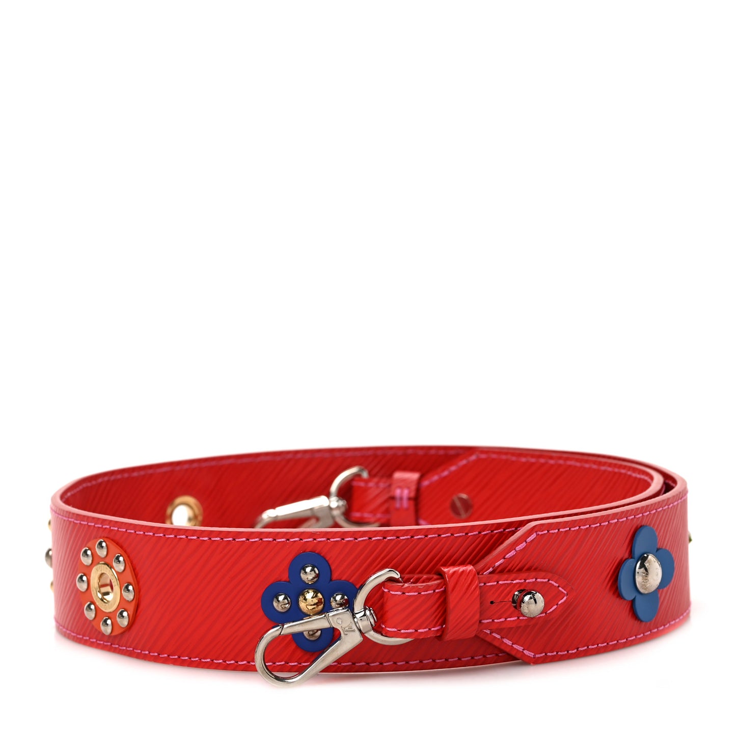 Epi Mechanical Flowers Bandouliere Shoulder Strap Coquelicot