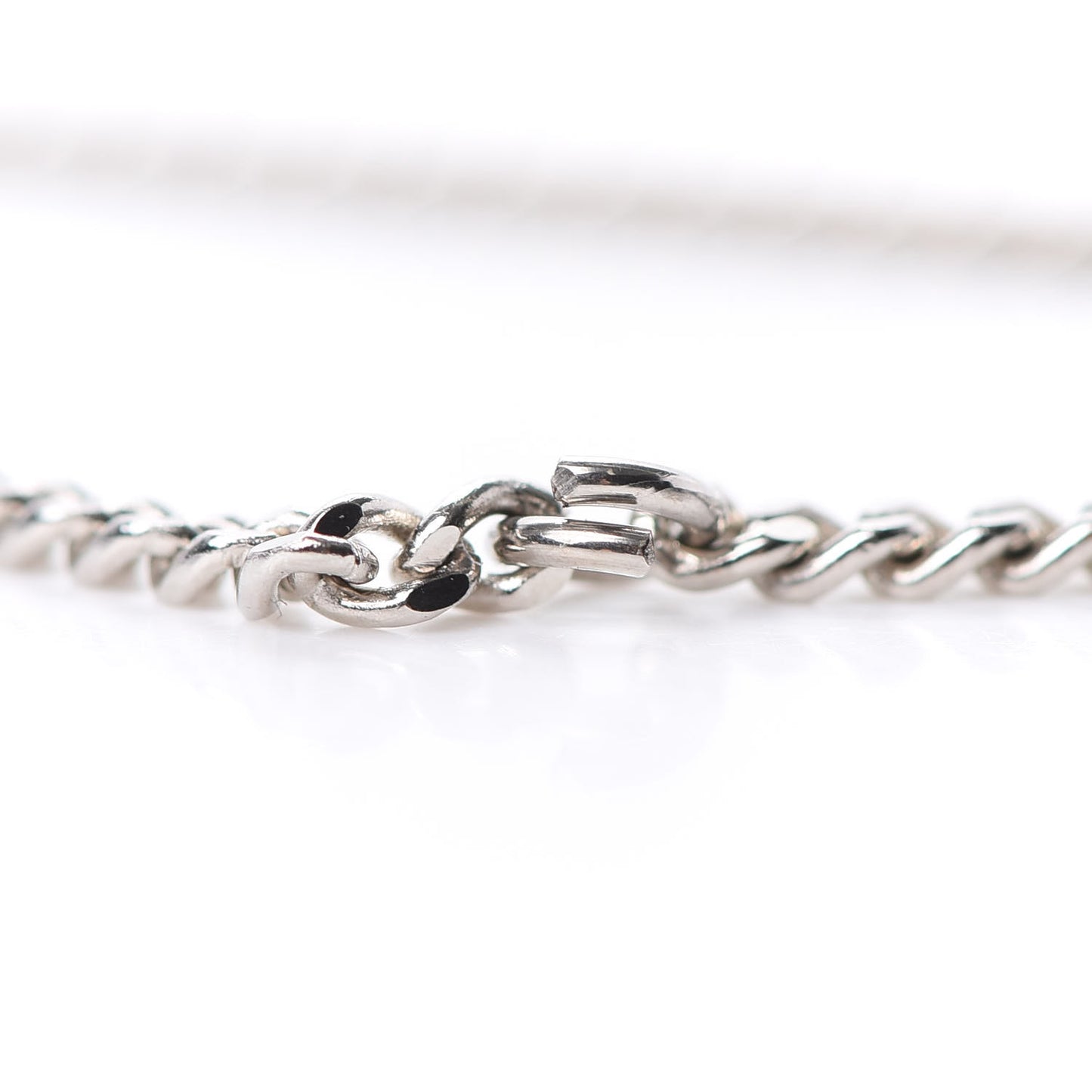 Crystal CC Pendant Necklace Silver
