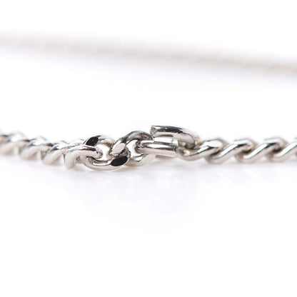 Chanel Crystal CC Pendant Necklace Silver 5 of 5