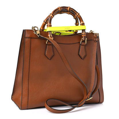 Gucci Wonka Grain Calfskin Medium Diana Tote Bag Cuir Yellow Fluo 4 of 10