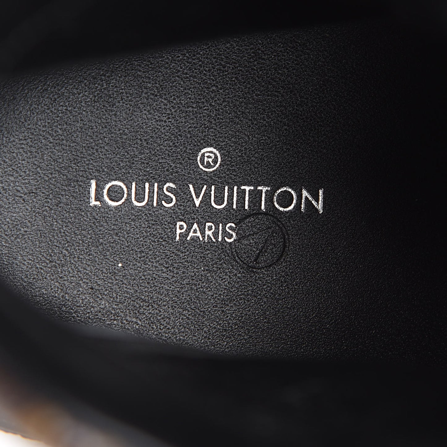 Suede Calfskin Monogram LV Black Heart Laureate Platform Desert Boots 35.5 Black