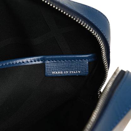 Burberry Textured Calfskin Barrow Briefcase Deep Blue 7 of 12