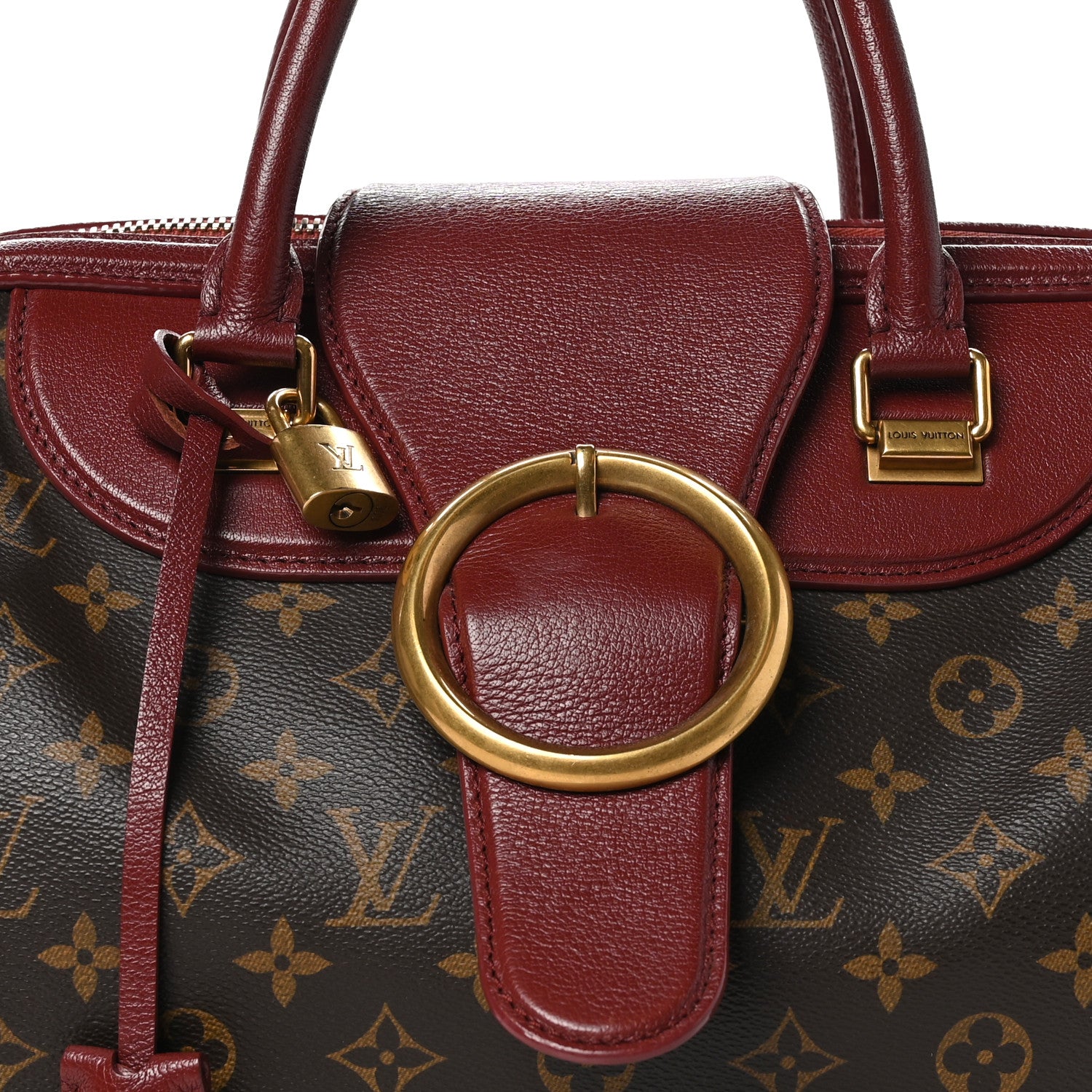 Louis Vuitton Monogram Golden Arrow Speedy Burgundy 7 of 11