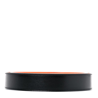 Hermes Box Togo 32mm Belt Strap 90 Black Orange 2 of 6