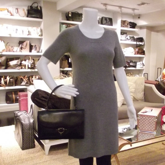 Box Leather Sac Cordeliere Shoulder Bag Black