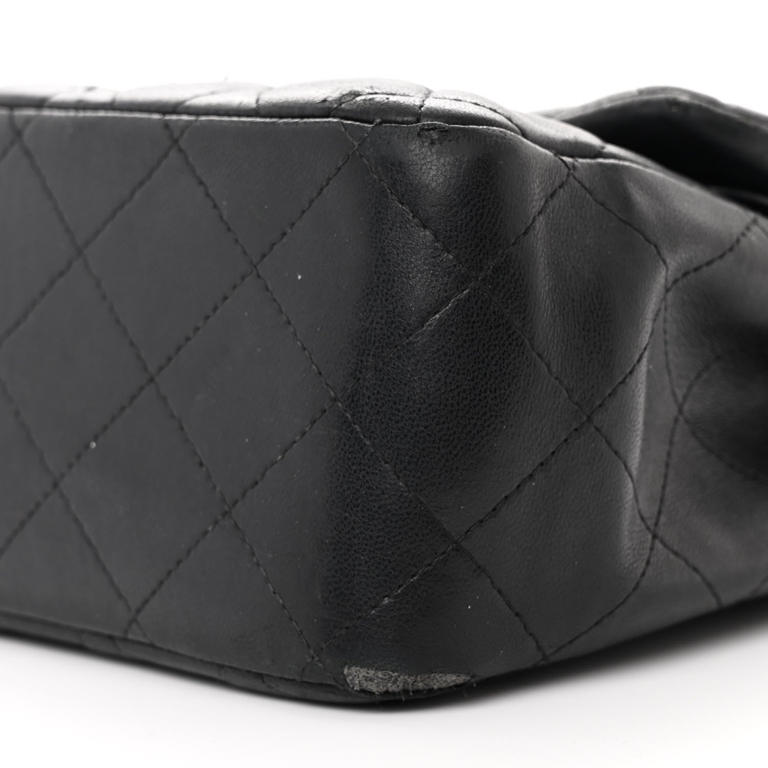 Chanel Lambskin Quilted Jumbo Double Flap Black 10 of 13