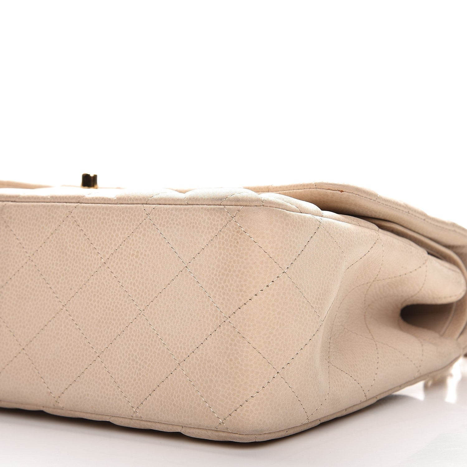 Chanel Caviar Quilted Jumbo Double Flap Light Beige 14 of 21