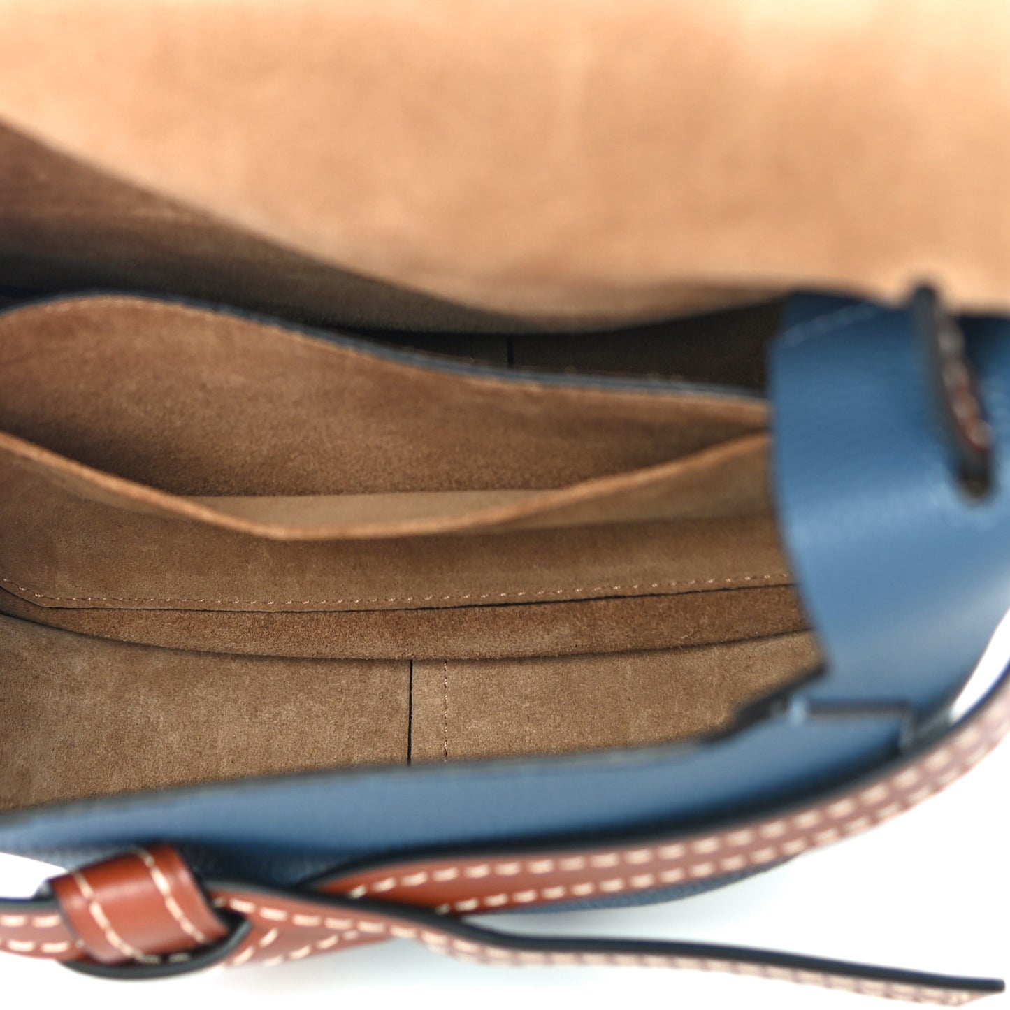 Grained Calfskin Small Gate Crossbody Bag Varsity Pecan