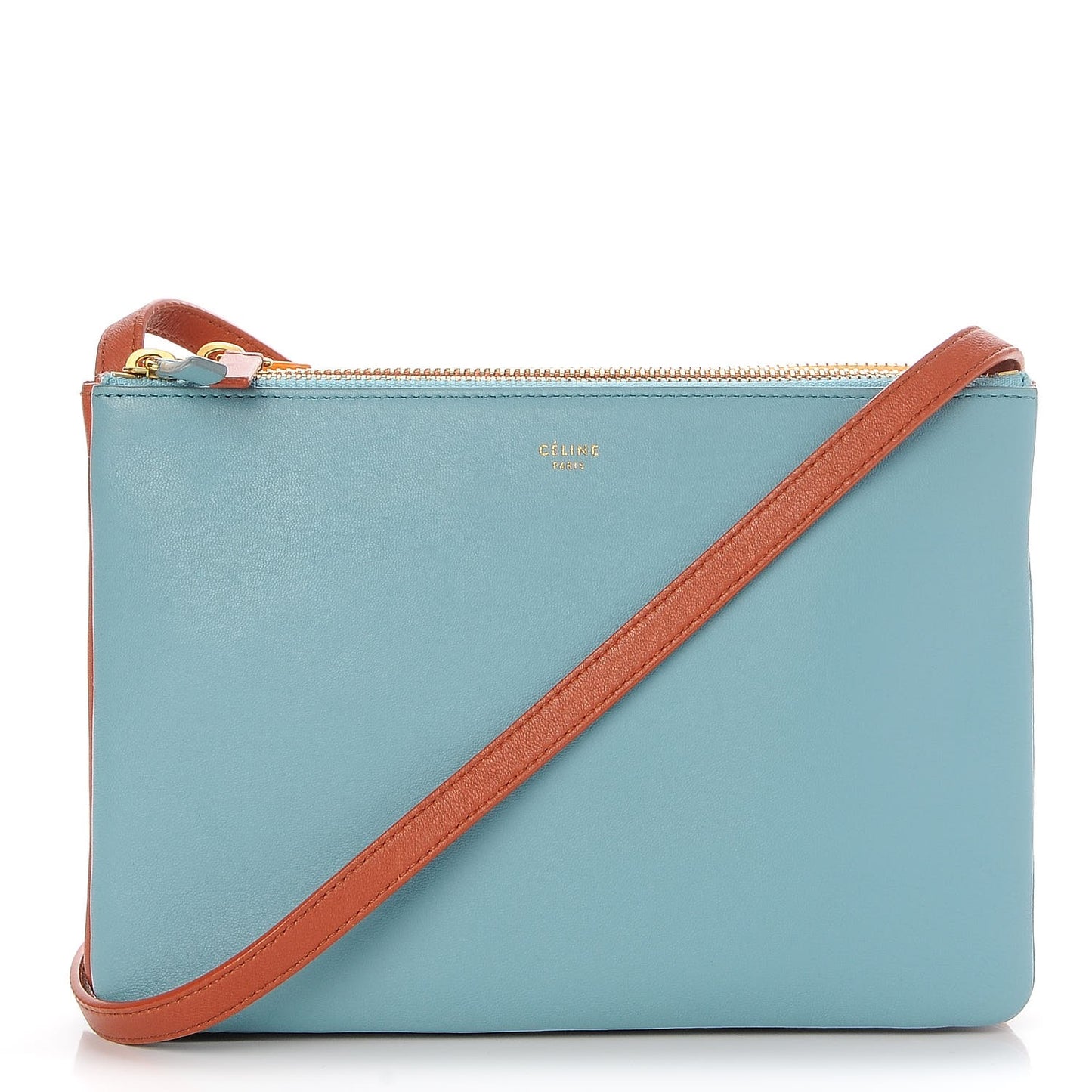 Lambskin Small Multicolor Trio Crossbody Bag Antarctic