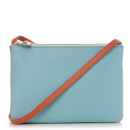 Celine Lambskin Small Multicolor Trio Crossbody Bag Antarctic 1 of 9