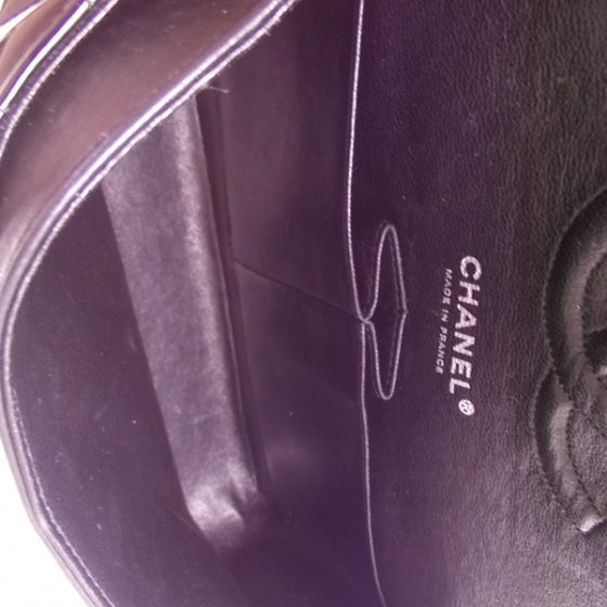Patent Medium Double Flap Black