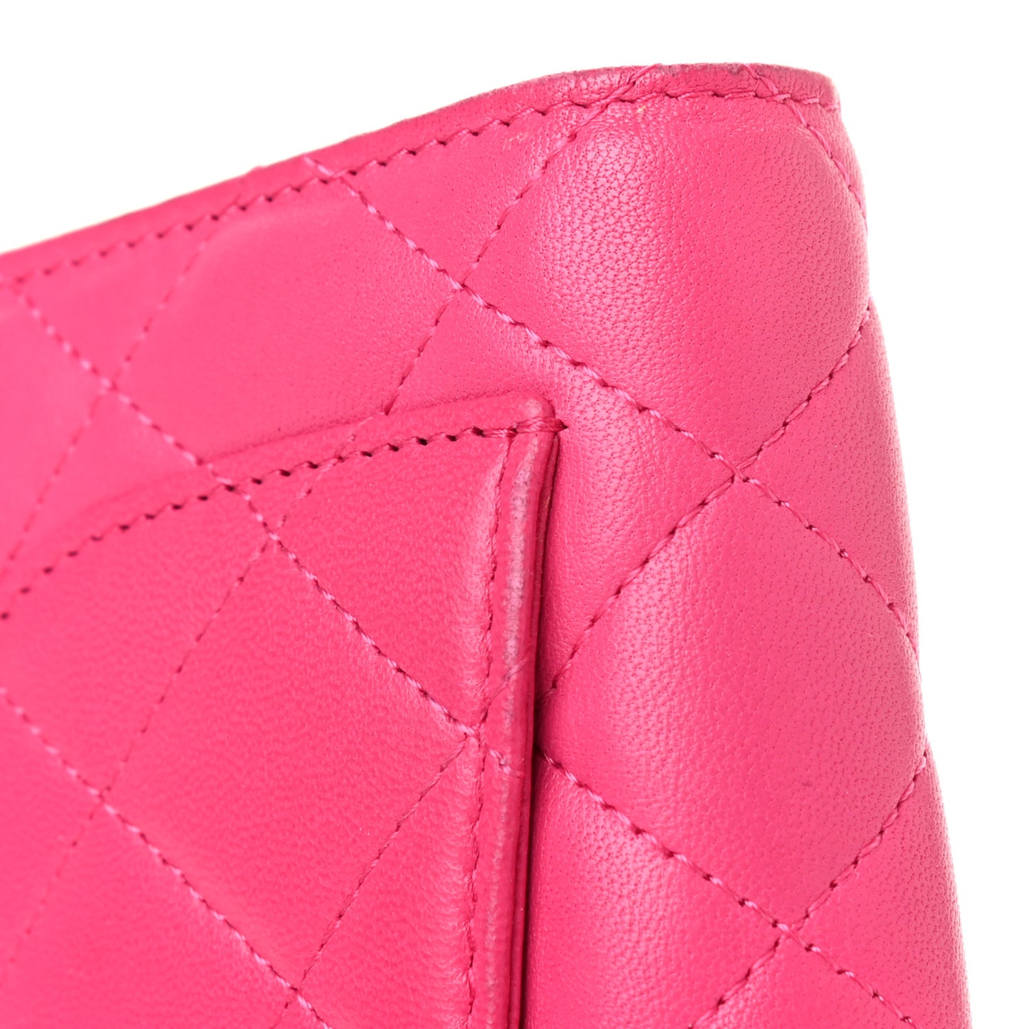 Lambskin Quilted Yen Wallet Fuchsia