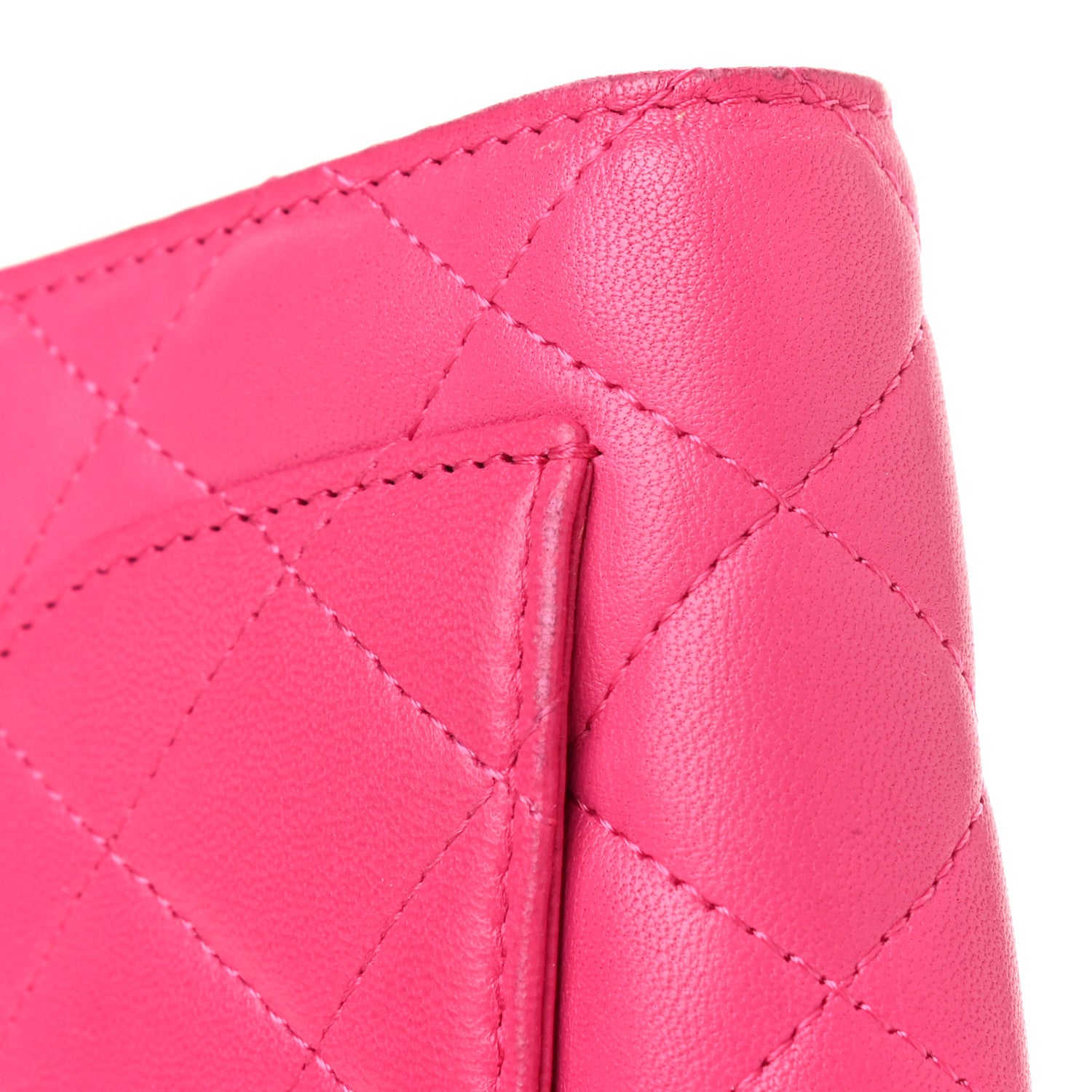 Chanel Lambskin Quilted Yen Wallet Fuchsia 10 of 13