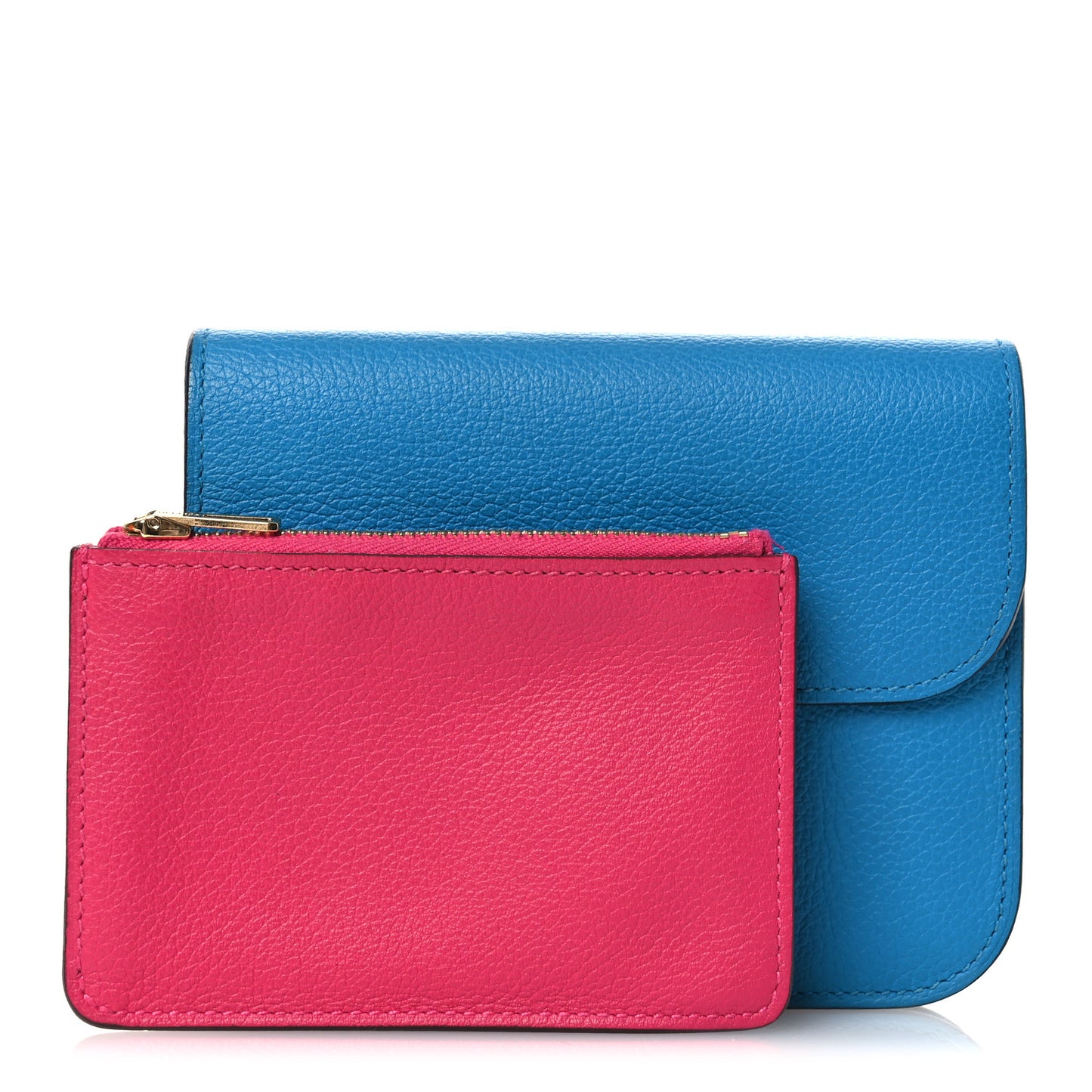Evercolor Bi-Color Constance Slim Wallet Bleu Frida Rose Mexico