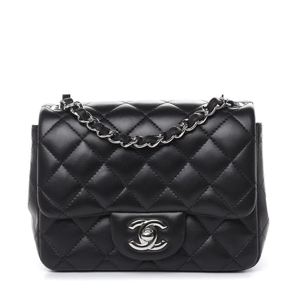 Chanel Lambskin Quilted Mini Square Flap Black 1 of 12