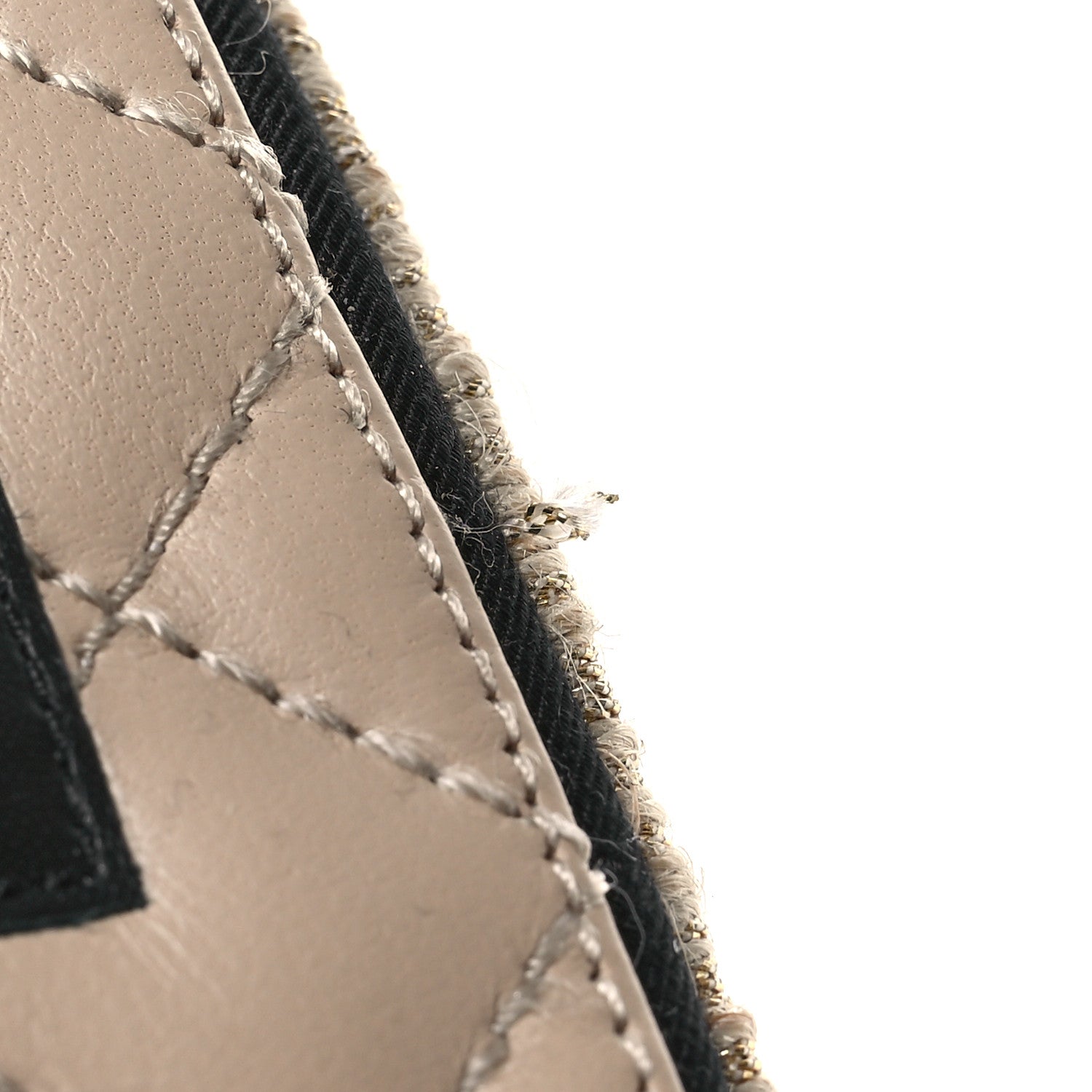 Chanel Crumpled Goatskin CC Espadrille Mules 39 Beige Black 9 of 10