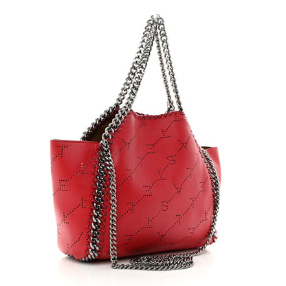Stella McCartney Eco Alter Nappa Perforated Logo Falabella Reversible Tote Red 3 of 11