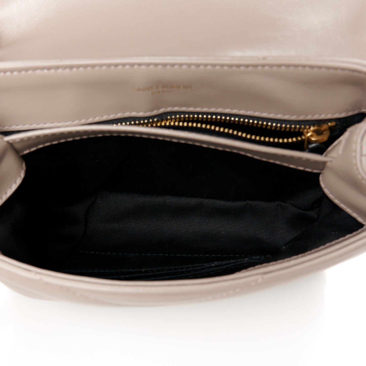 Calfskin Y Quilted Monogram Toy Loulou Crossbody Bag Dark Beige