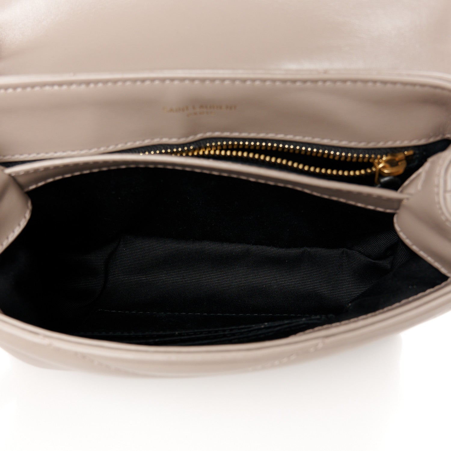 Saint Laurent Calfskin Y Quilted Monogram Toy Loulou Crossbody Bag Dark Beige 5 of 11