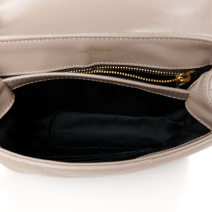 Saint Laurent Calfskin Y Quilted Monogram Toy Loulou Crossbody Bag Dark Beige 5 of 11