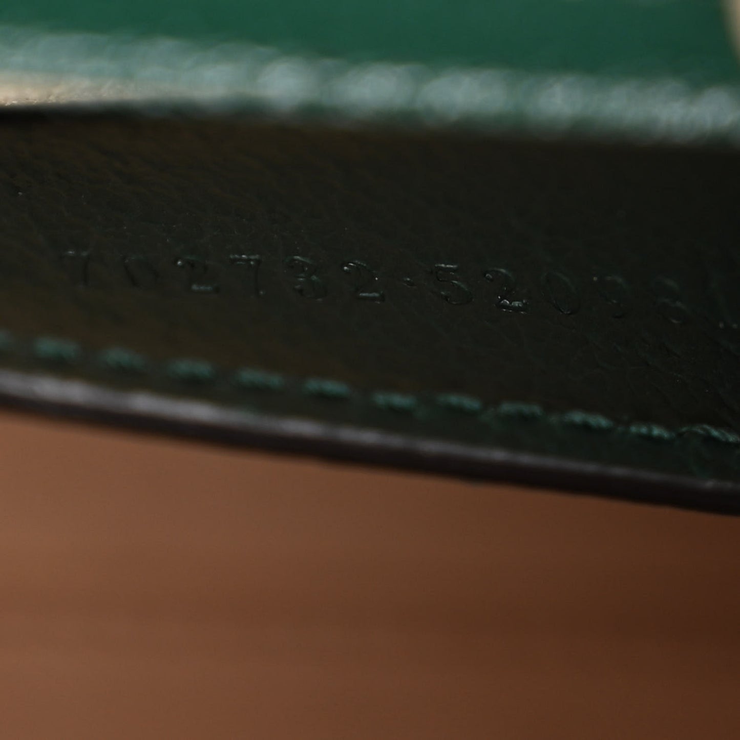 Textured Dollar Calfskin Web Mini Diana Tote Bag Green