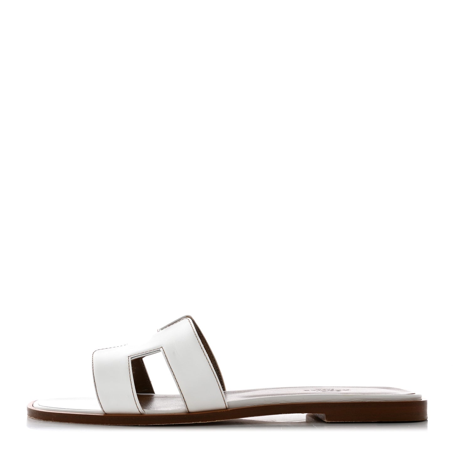 Box Calfskin Oran Sandals 38 White