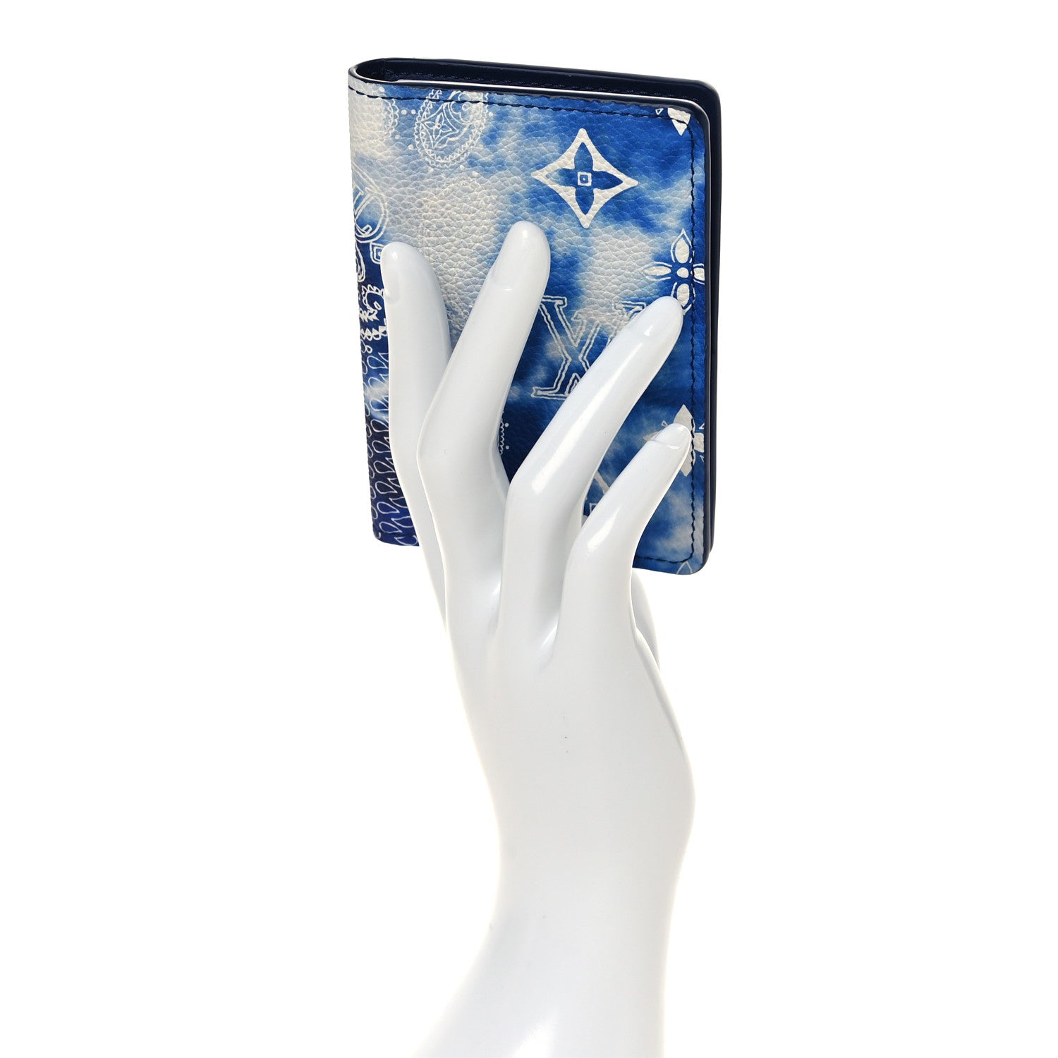 Louis Vuitton Cowhide Monogram Bandana Pocket Organizer Blue 2 of 6