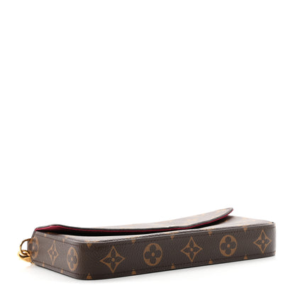 Louis Vuitton Monogram Pochette Felicie Chain Wallet Fuchsia 3 of 10