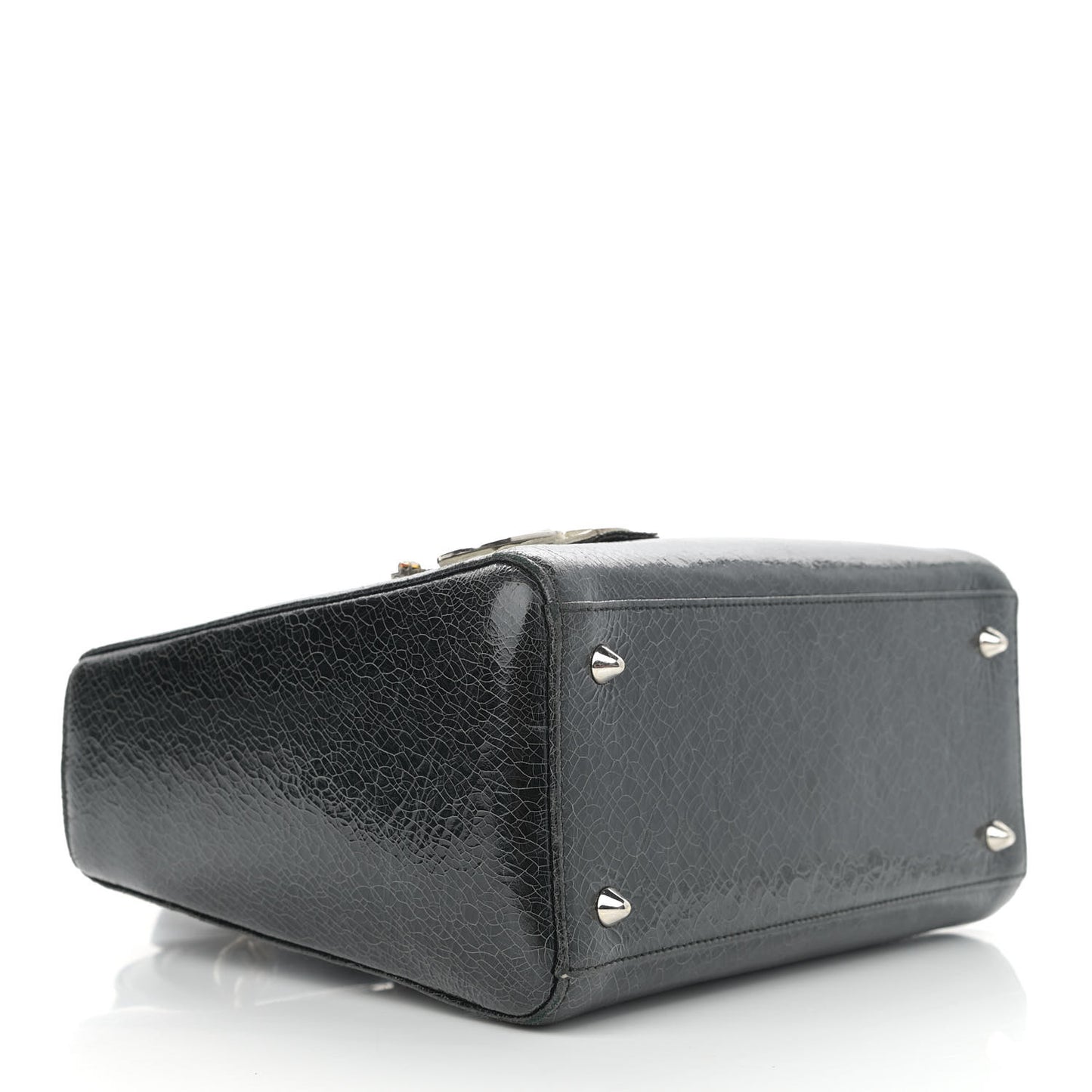 Ceramic Effect Deerskin Jeweled Swan Lady Dior Black