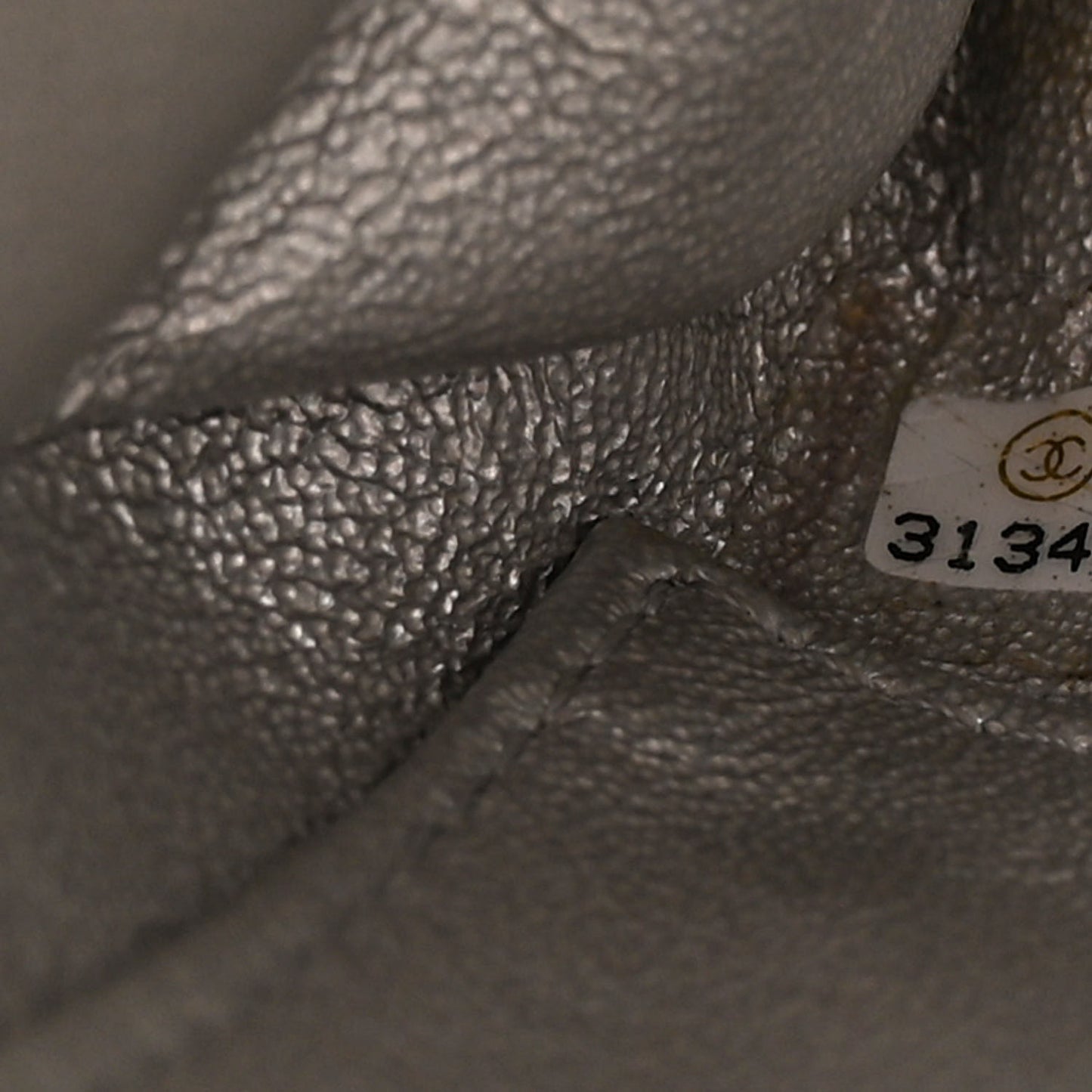 Metallic Lambskin Quilted Small Trendy CC Flap Dual Handle Bag Silver