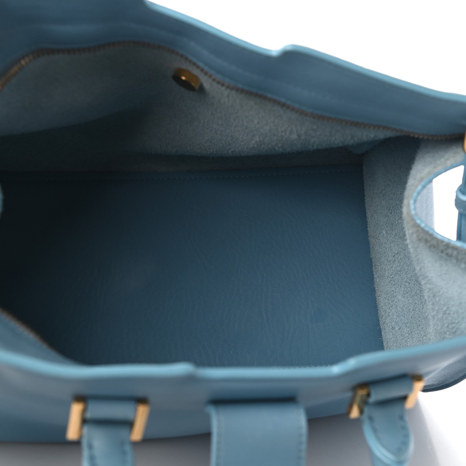 Saint Laurent Calfskin Small Classic Y Cabas Blue Glacier 4 of 6