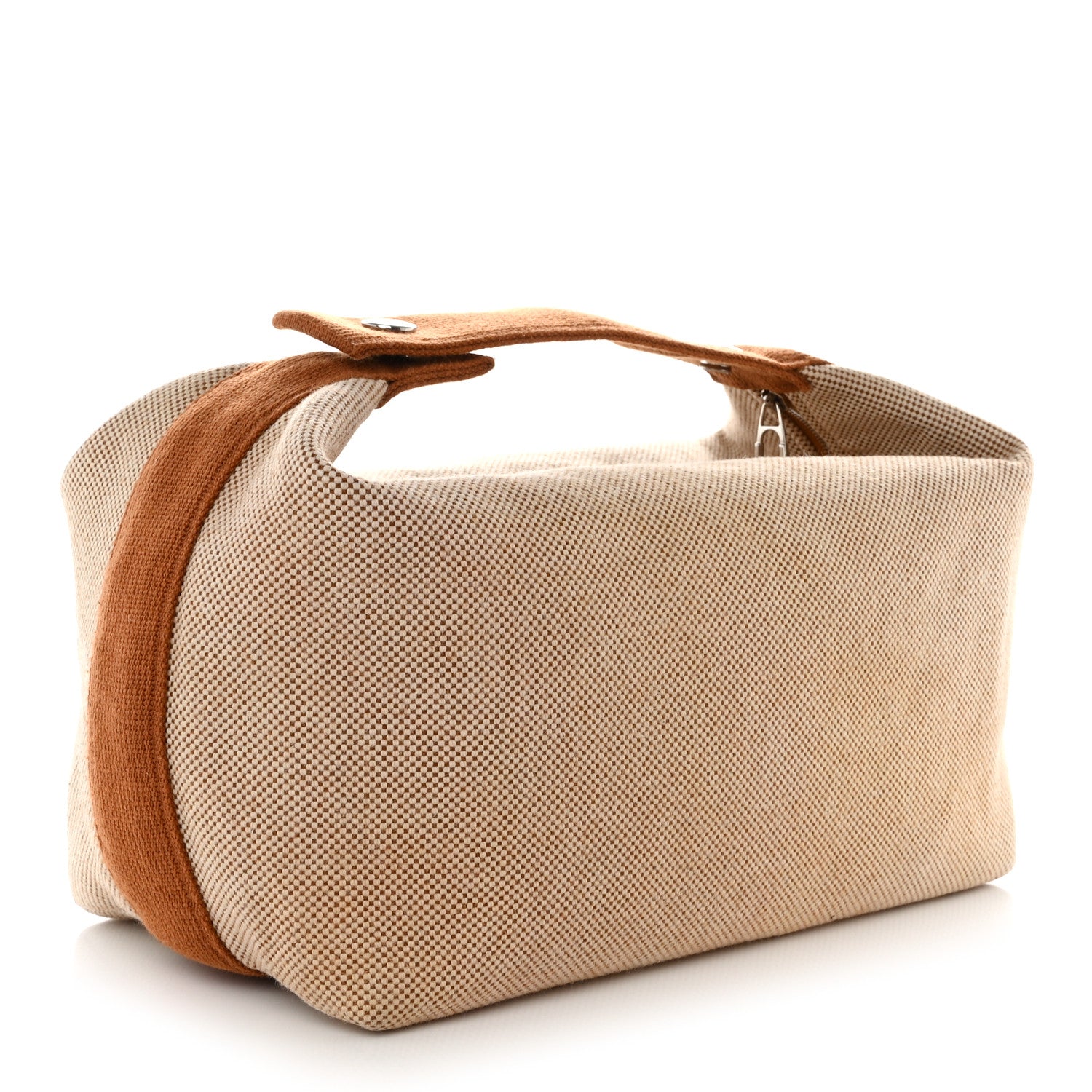 Hermes Canvas Large Bride-A-Brac Cabriole Case Biscuit 3 of 12