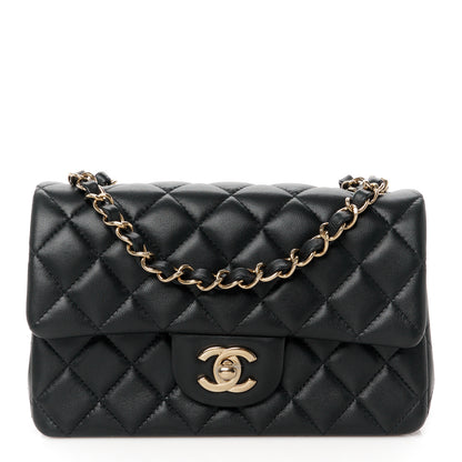 Chanel Lambskin Quilted Mini Rectangular Flap Black 1 of 11