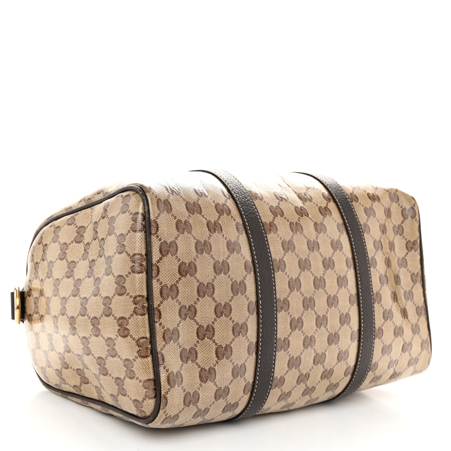 Crystal Monogram Medium Joy Boston Dark Brown