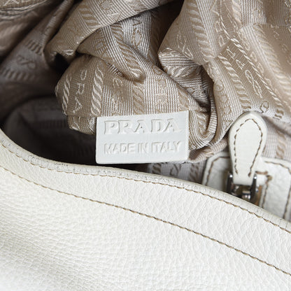 Prada Vitello Daino Hobo Bianco 8 of 16