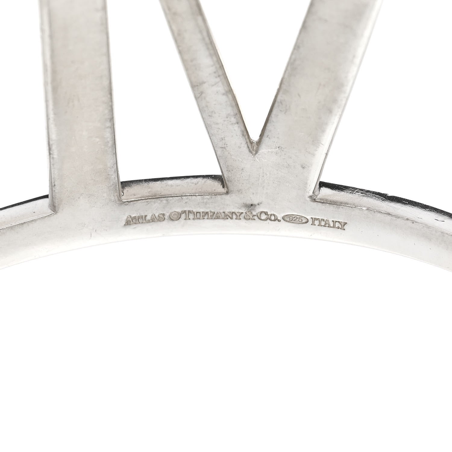 Tiffany Sterling Silver Wide Atlas Hinged Bangle Bracelet 3 of 4