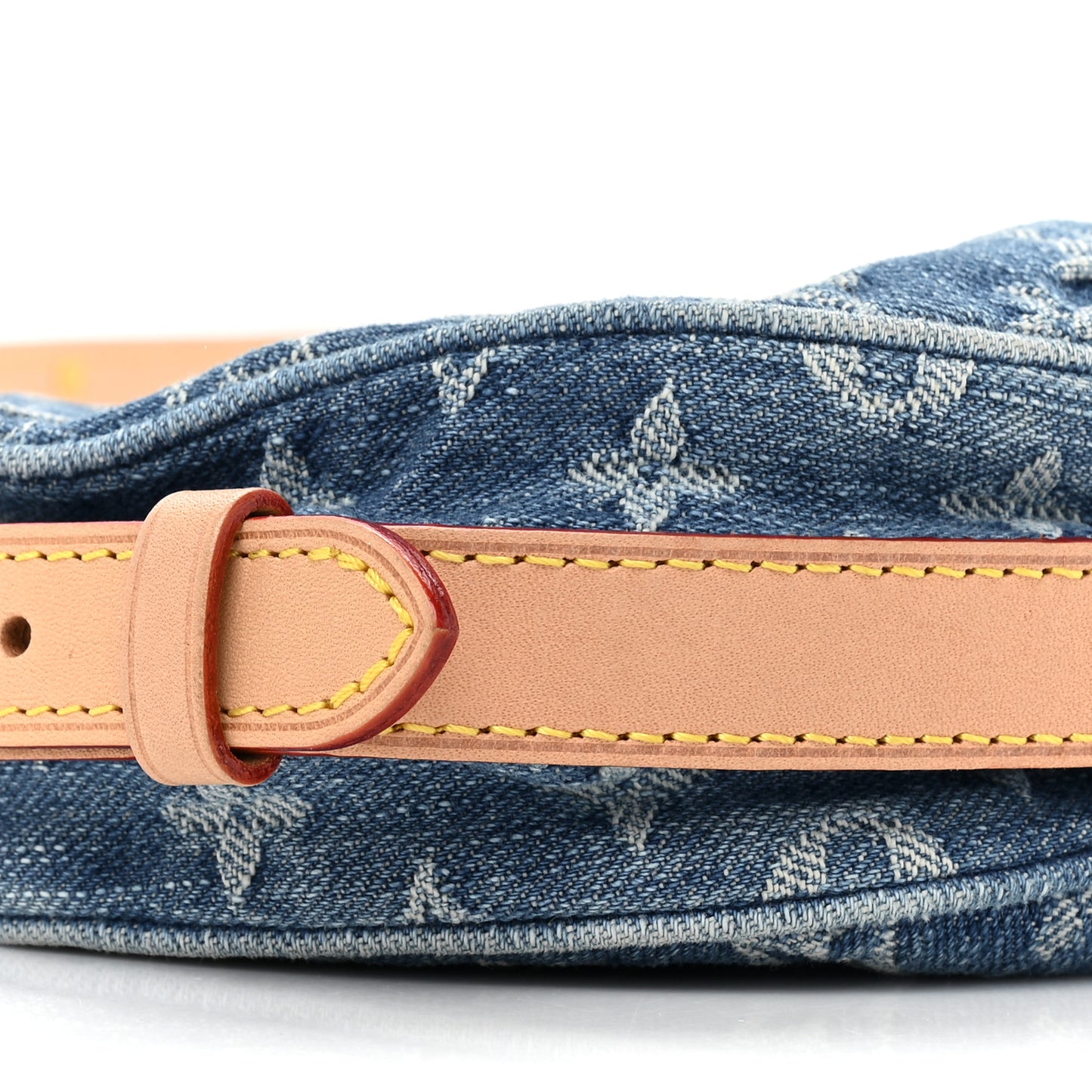 Monogram Denim Croissant MM Blue