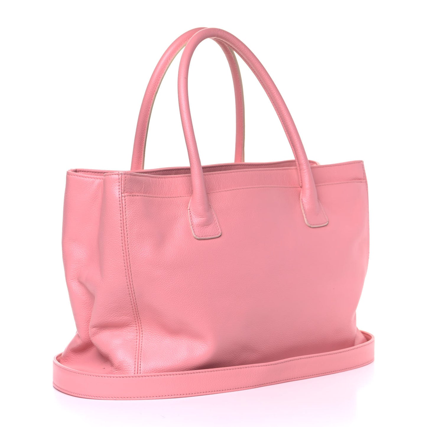 Calfskin Cerf Shopper Tote Pink