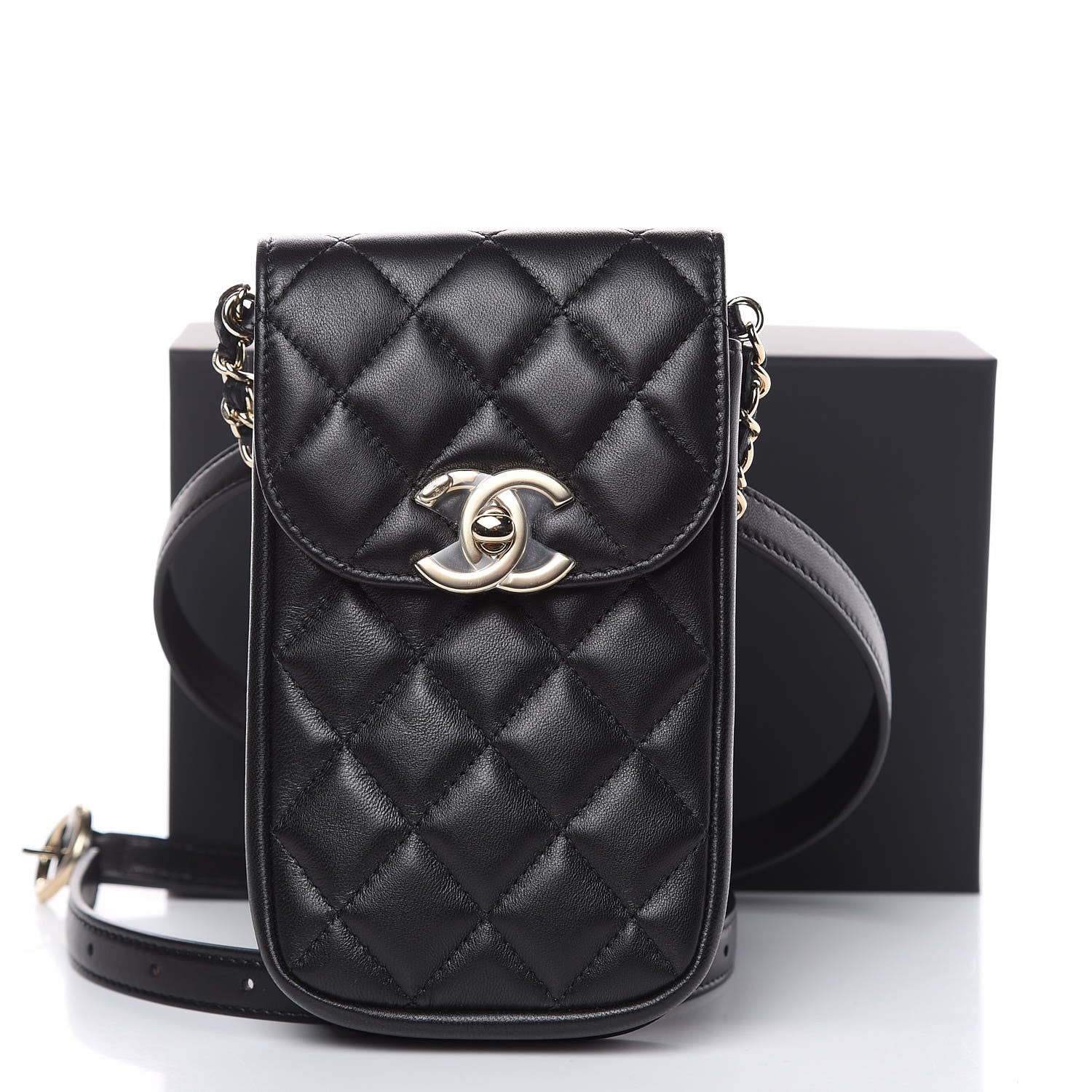 Chanel Lambskin Quilted Belt You Can Waist Bag Black 12 of 12